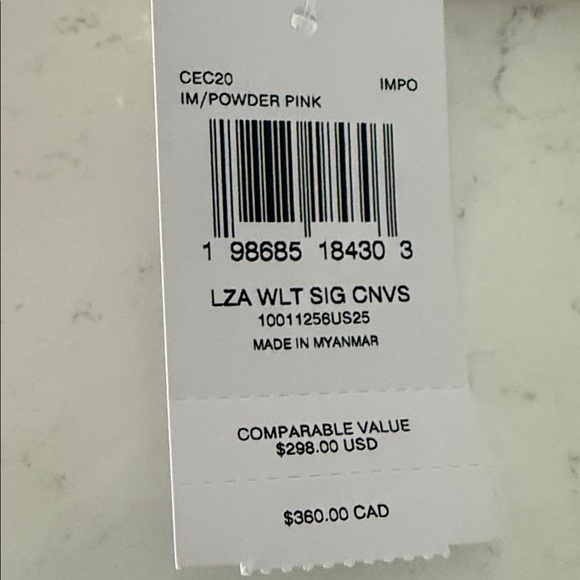 Coach LZA WLT SIG CNVS Signature Pink Wristlet Clutch